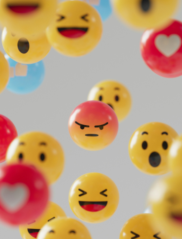 Émojis représentant différentes émotions humaines.